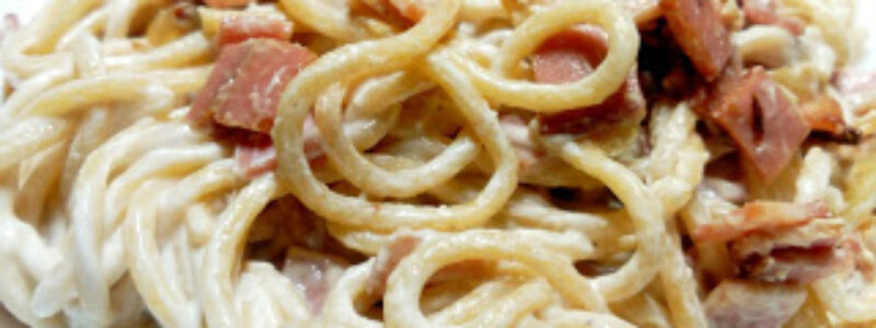 Espaguetis a la carbonara light