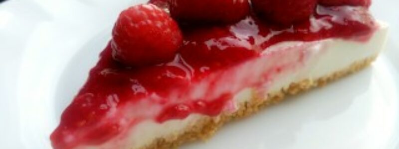 Tarta de queso light de frambuesas (cheesecake)