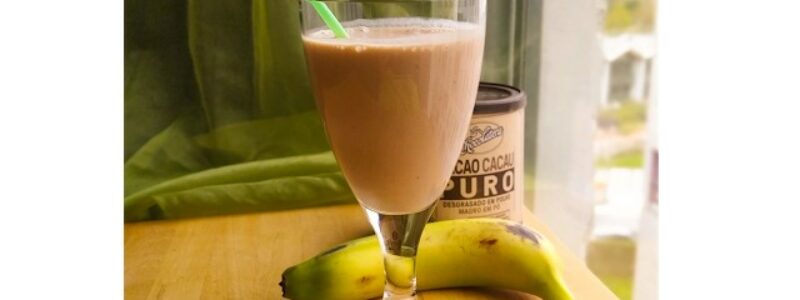 Batido de plátano y chocolate